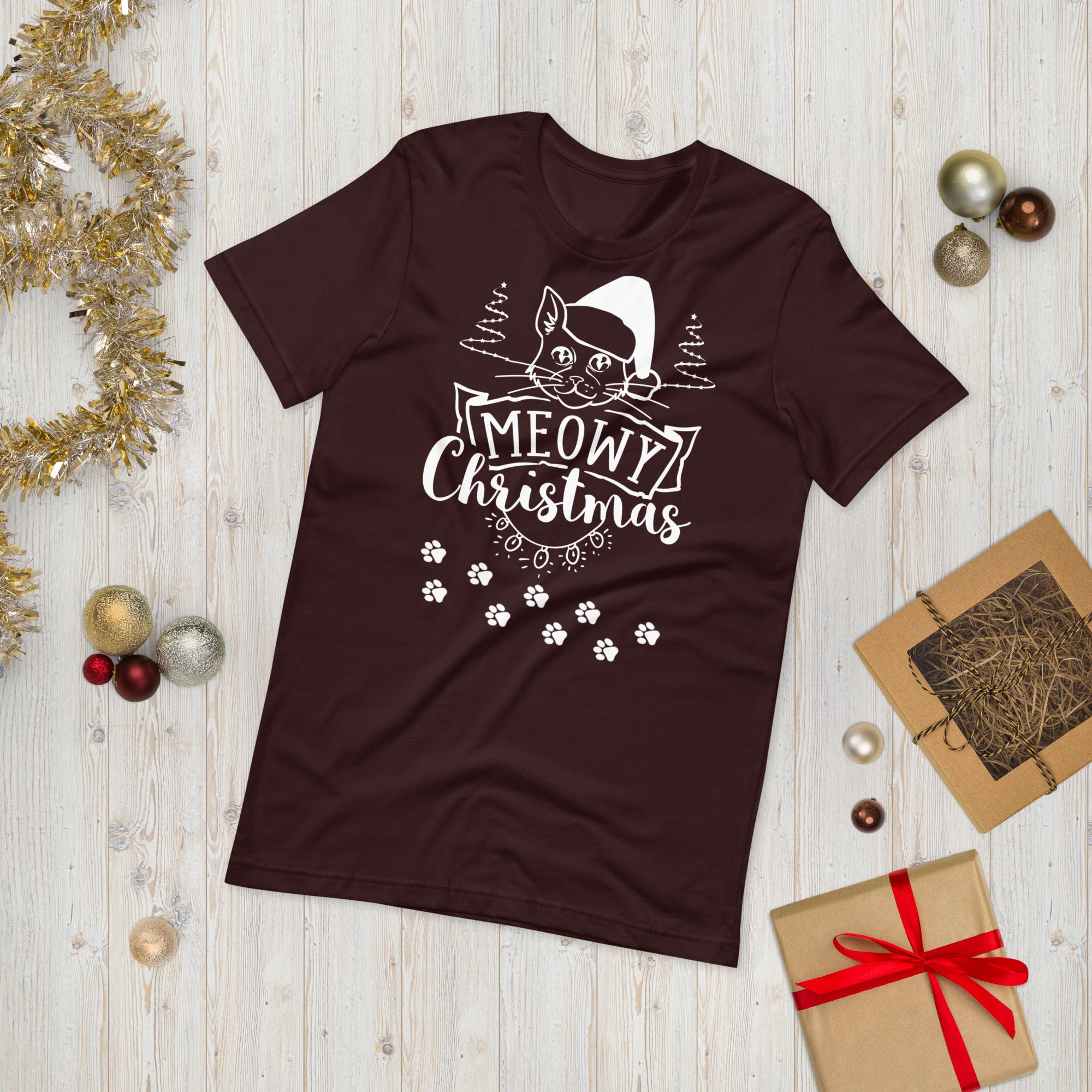 Meowy Christmas Shirt, Xmas Cat Shirt, Merry Catmas T Shirt, Meowy Catmas, Cat Mom Christmas Gift, Cat Lover Shirt, Fur Mama Shirt, Cute Cat - Madeinsea©