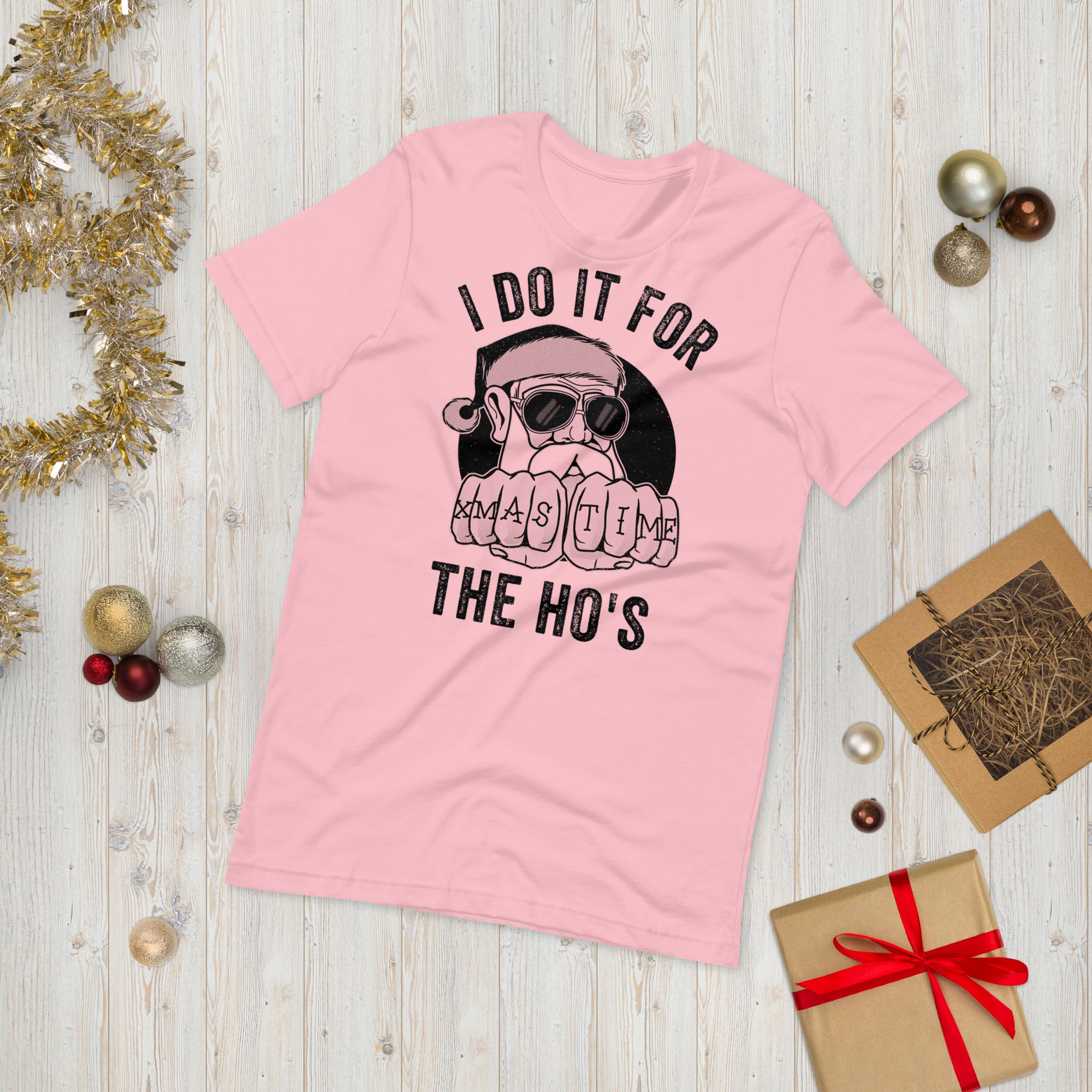 I Do It For The Hos Shirt, Rude Christmas Shirt, Santa Face Shirt, Santa Face Shirt, Rude Xmas Shirt, Offensive Xmas Gifts, Joke Xmas