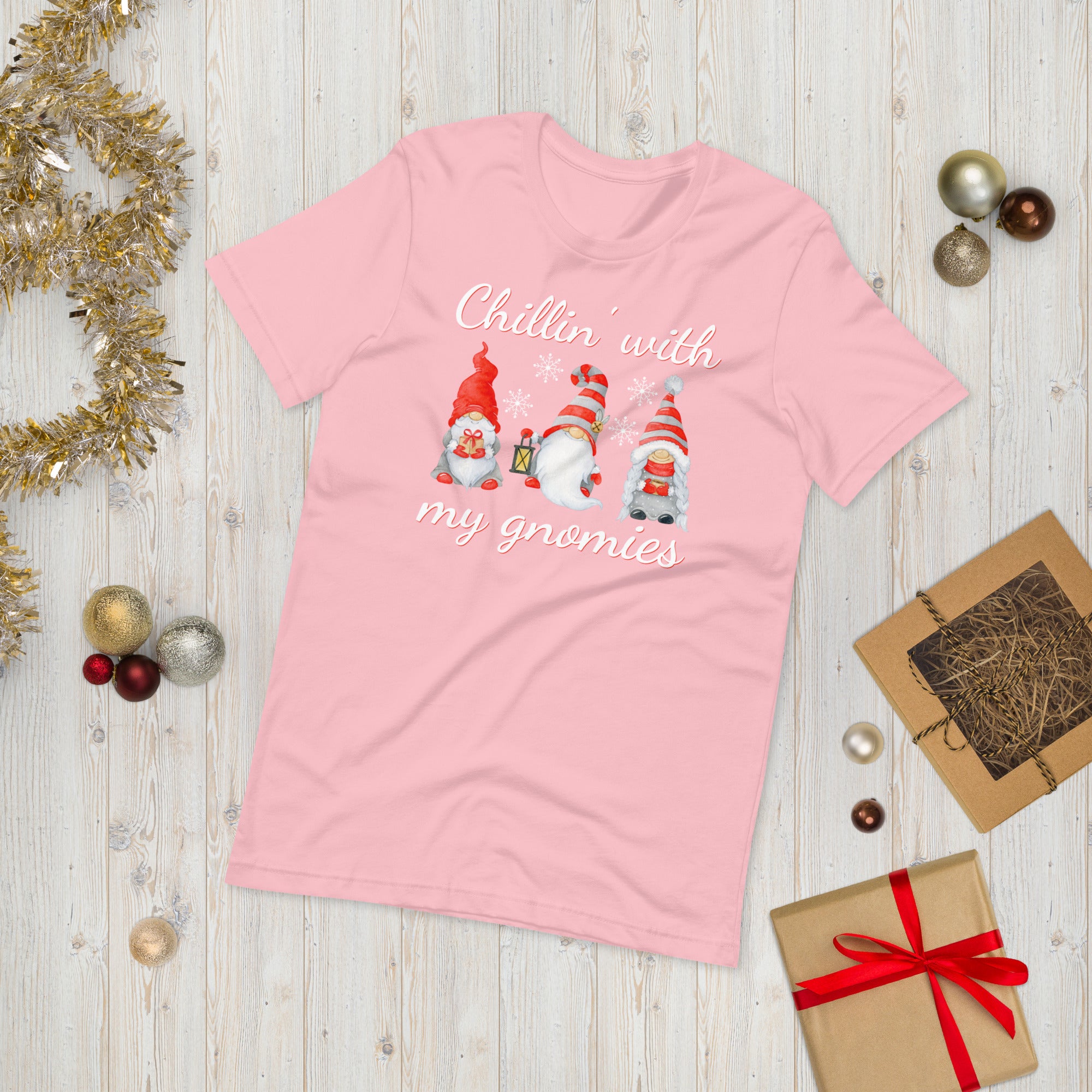 Chillin With My Gnomies Shirt, Funny Chilling Gnomes Shirt, Gnomes Christmas Shirt, Gnome Shirt, Cute Gnome Shirt, Winter Gnome Shirt - Madeinsea©