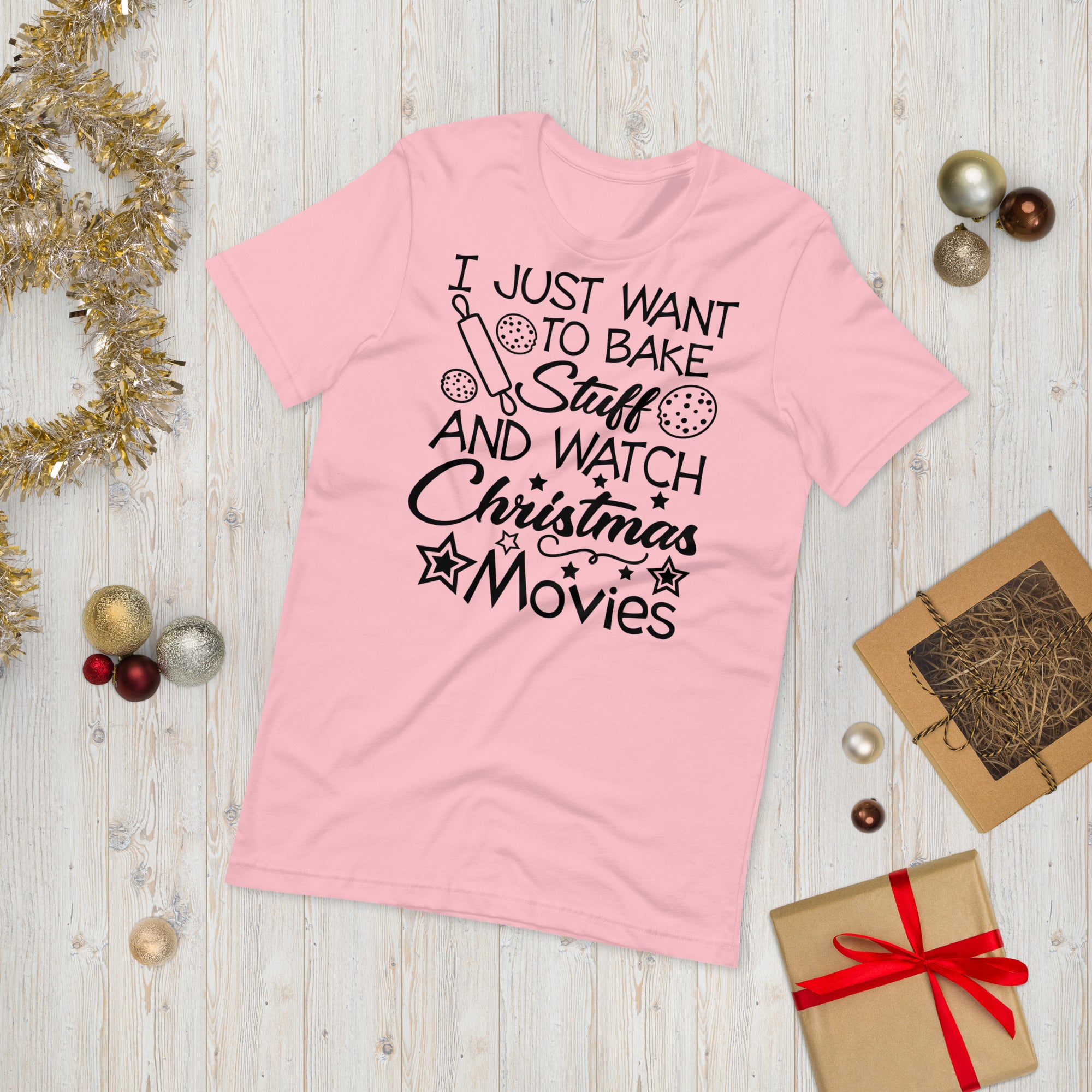 I just want to Bake Stuff and watch Christmas Movies shirt, Christmas Shirt, Holiday Christmas Baking Shirt, Baking Cookies Shirt, Xmas Bake - Madeinsea©