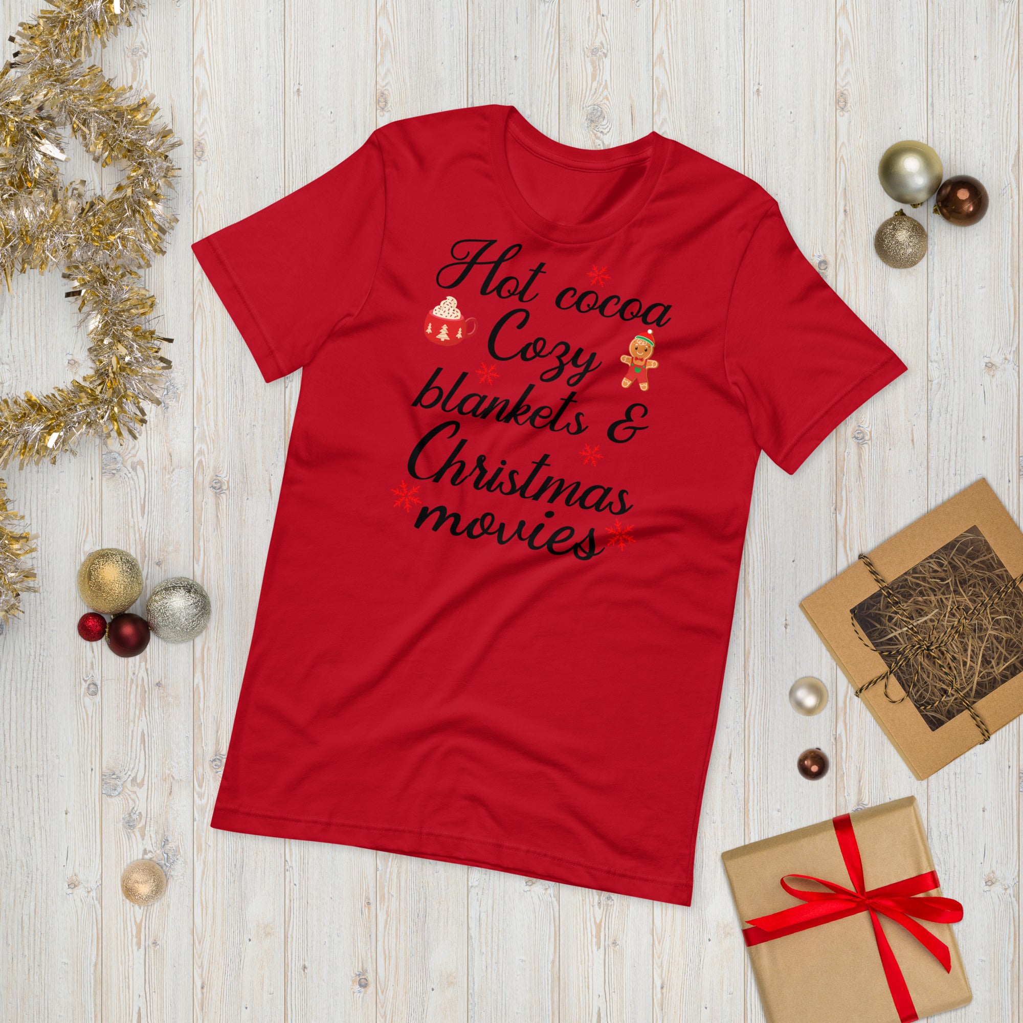 Christmas Shirt, Hot Cocoa Cozy Blankets Christmas Movies, Winter Shirt, Holiday Tee, Cocoa T Shirt, Xmas Cozy Shirt, Merry Christmas Tee - Madeinsea©