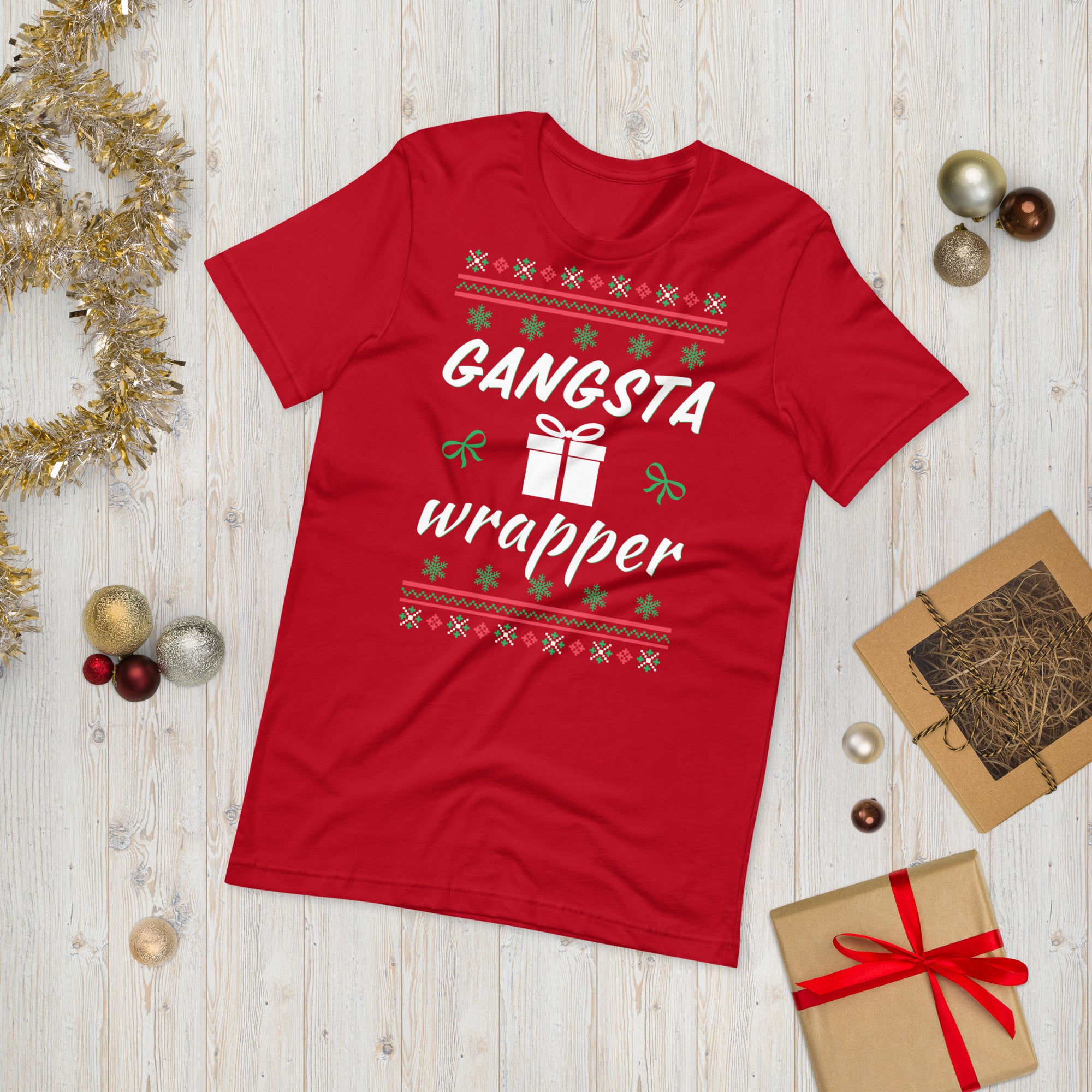 Gangsta wrapper shirt, Christmas shirts, Merry Xmas shirt, Funny christmas shirt, Christmas shirt for mom, Merry christmas shirt - Madeinsea©