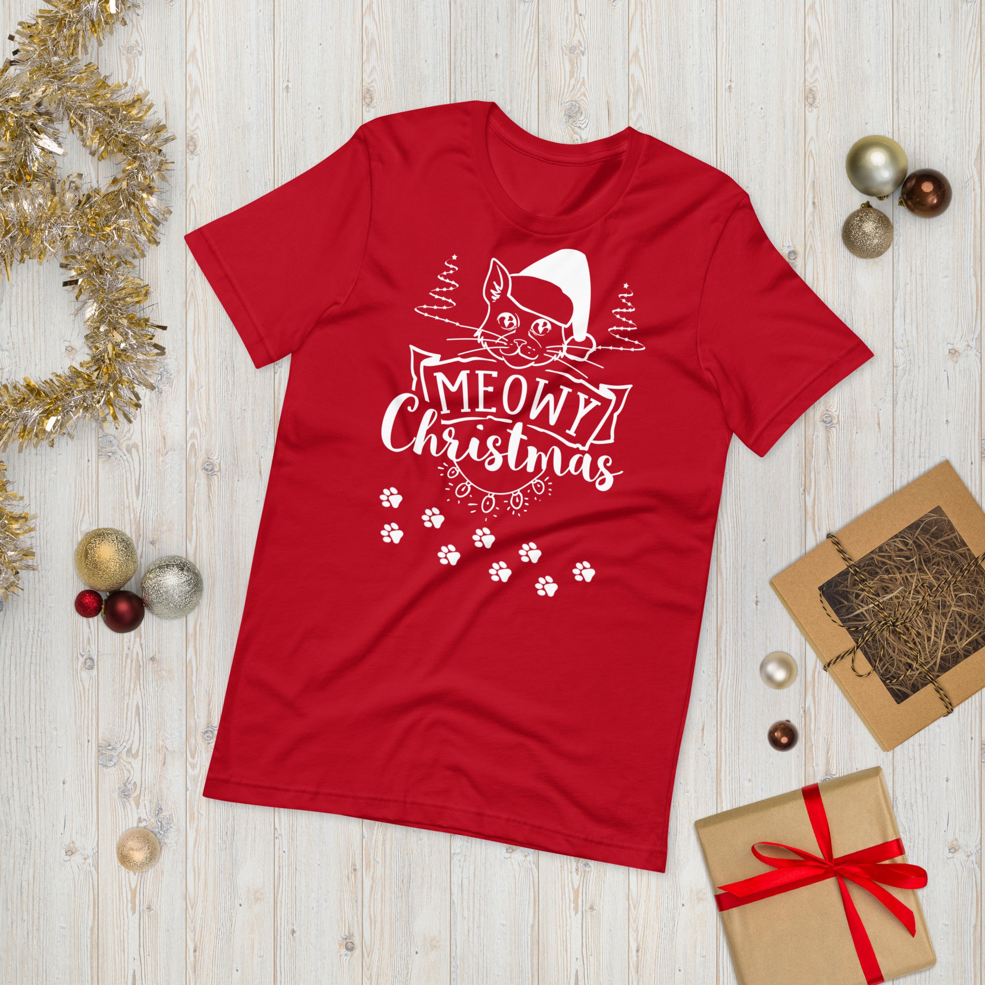 Meowy Christmas Shirt, Xmas Cat Shirt, Merry Catmas T Shirt, Meowy Catmas, Cat Mom Christmas Gift, Cat Lover Shirt, Fur Mama Shirt, Cute Cat - Madeinsea©