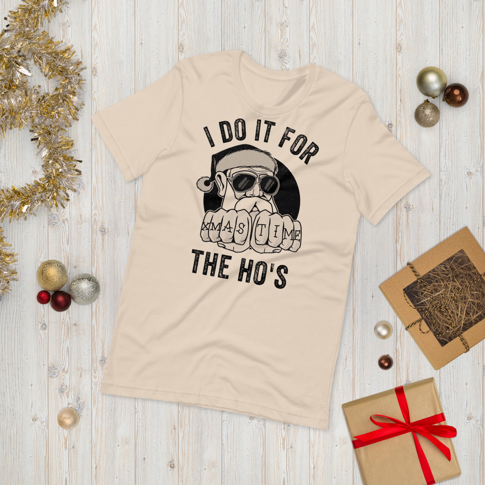 I Do It For The Hos Shirt, Rude Christmas Shirt, Santa Face Shirt, Santa Face Shirt, Rude Xmas Shirt, Offensive Xmas Gifts, Joke Xmas