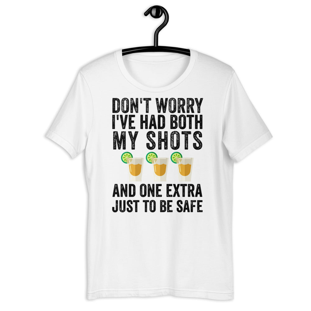 Don&#39;t Worry I&#39;ve Had Both My Shots Shirt Funny Tequila Vintage T-Shirt, Booster shot, Third shot, Extra shot, Funny Vaccination Tequila Shot - Madeinsea©