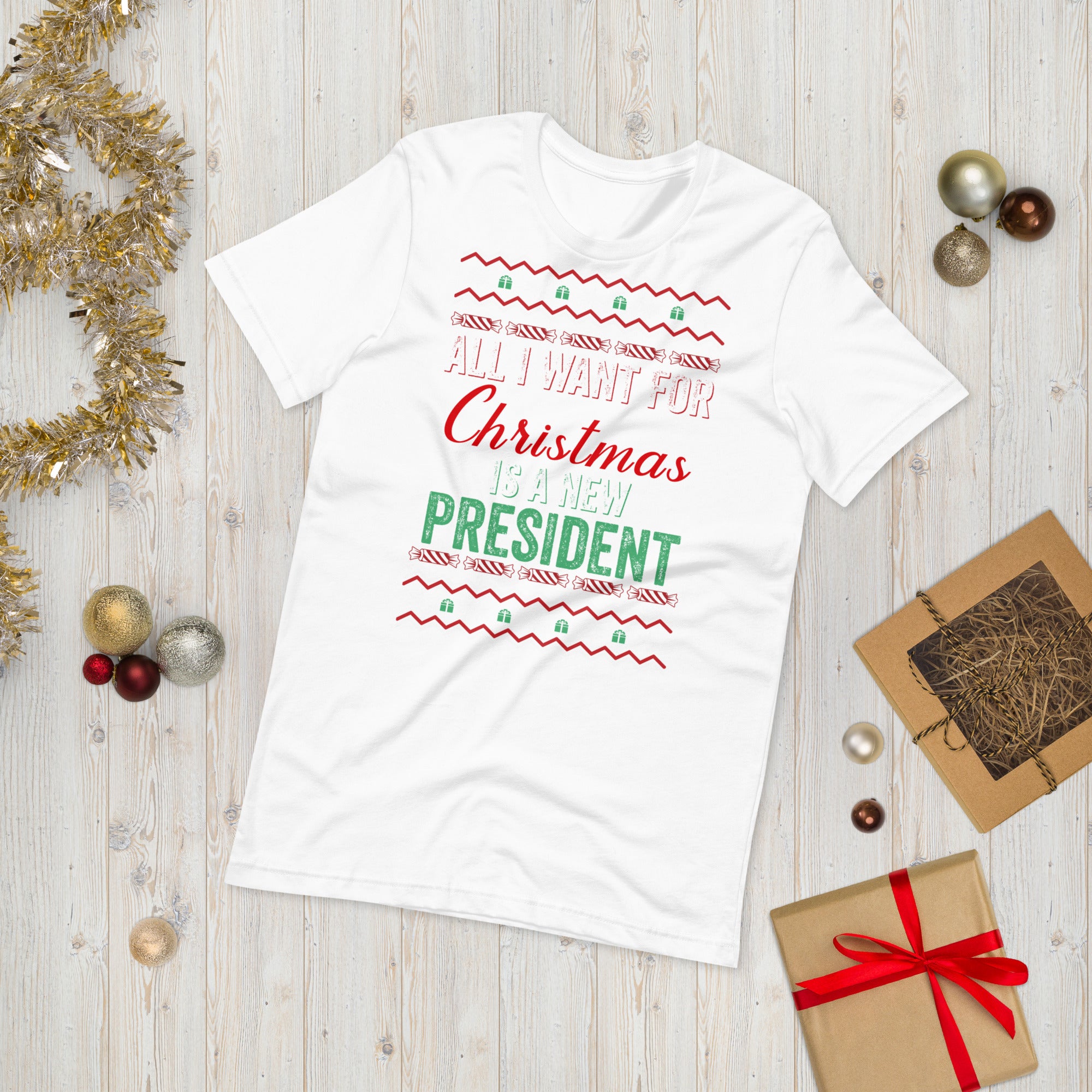 Todo lo que quiero para Navidad es un nuevo presidente, camisa de Navidad FJB, camisa de Navidad anti Biden, camisa conservadora, camisa FJB, Navidad patriota