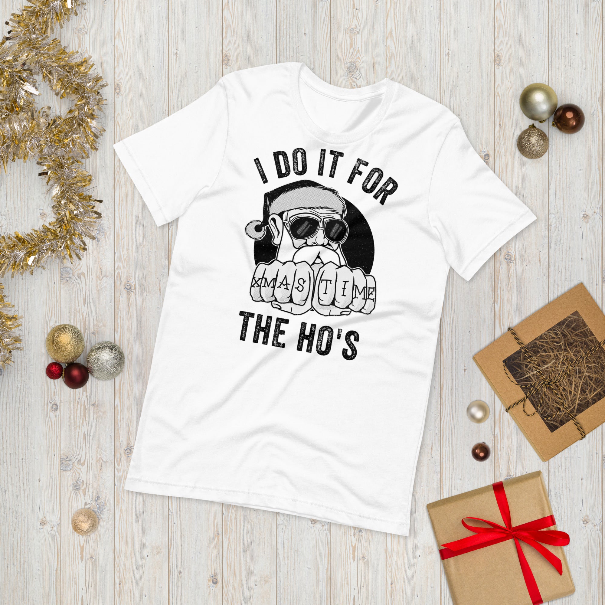 I Do It For The Hos Shirt, Rude Christmas Shirt, Santa Face Shirt, Santa Face Shirt, Rude Xmas Shirt, Offensive Xmas Gifts, Joke Xmas