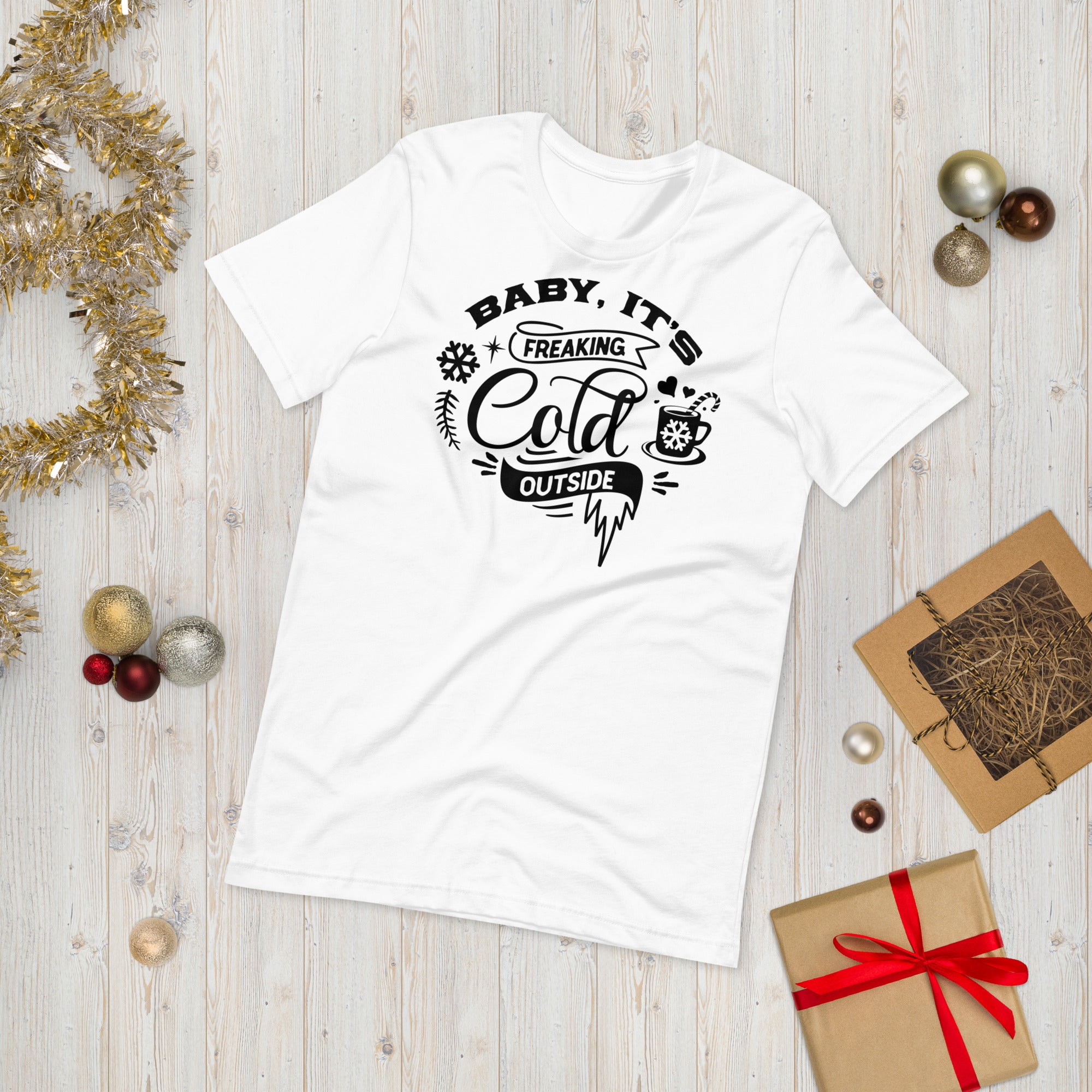 Baby It&#39;s Cold Outside T Shirt, Christmas T-Shirt, Funny Christmas Shirt, Christmas Gifts, Cute Christmas Pajama, Family Pajamas - Madeinsea©