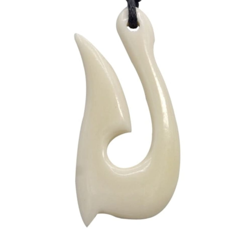 Maori Fish Hook Bone Pendant and Choker Necklace – Ocean Life Store