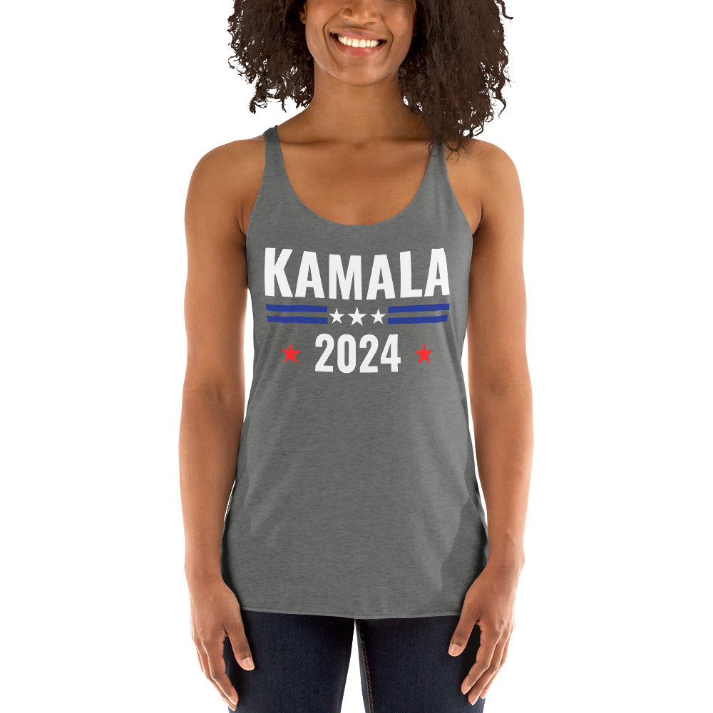 Kamala Harris Tank Top, Kamala Harris Kampagne, Kamala Harris für Präsident 2024 Shirt, Präsident Harris 2024, Damen Racerback Tank