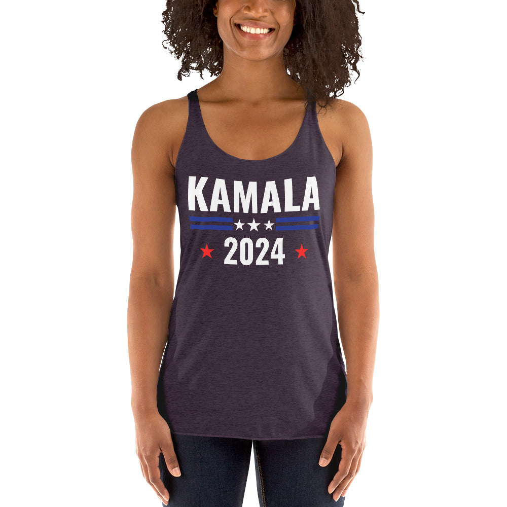 Kamala Harris Tank Top, Kamala Harris Kampagne, Kamala Harris für Präsident 2024 Shirt, Präsident Harris 2024, Damen Racerback Tank