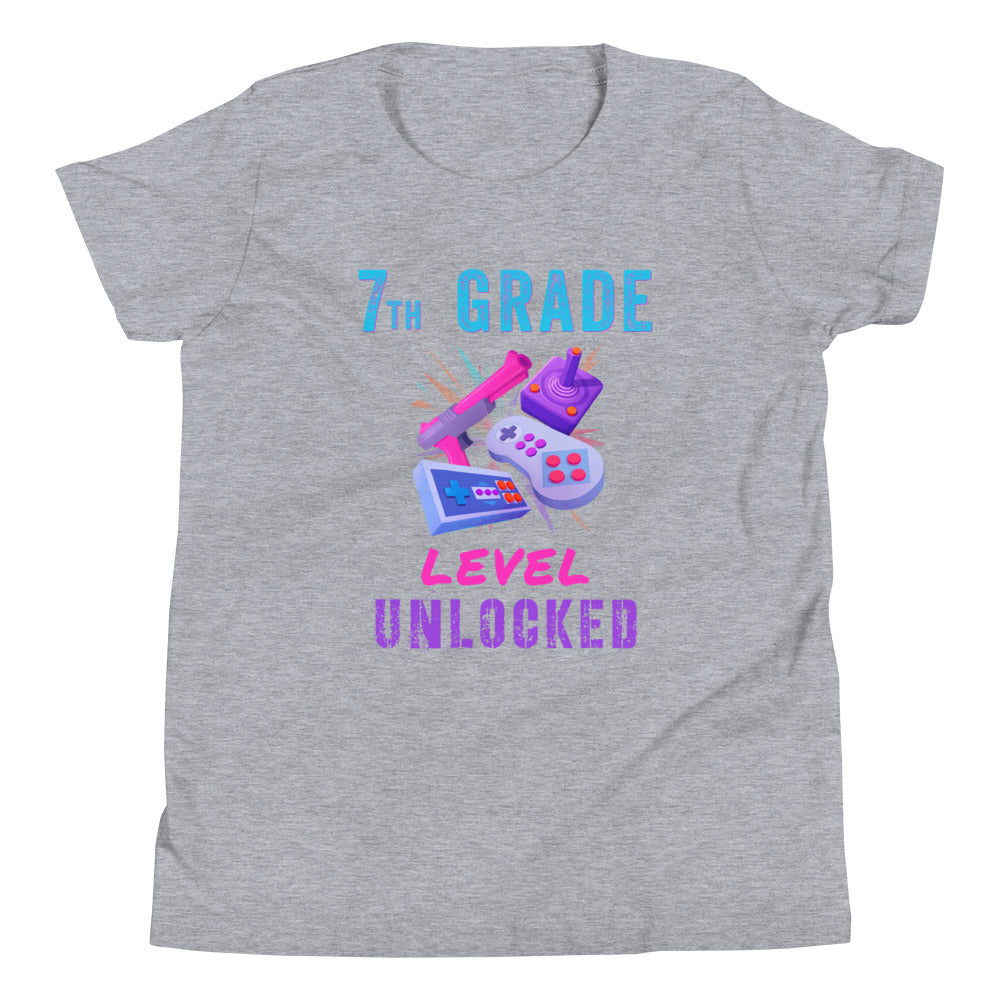 Seventh Grade Shirts, Back To School Shirt, 7th Seventh Grade Level Unlocked Shirt, Kids Back to School Shirt, Gamer boy shirt, Kids Shirt - Madeinsea©