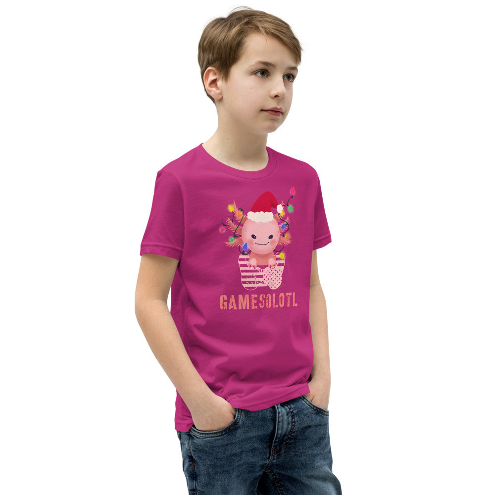 Gamesolotl T-Shirt, Axolotl Gaming Kids Shirt, Mexican walking fish Youth Shirt, Video Games Kids T-Shirt - Madeinsea©