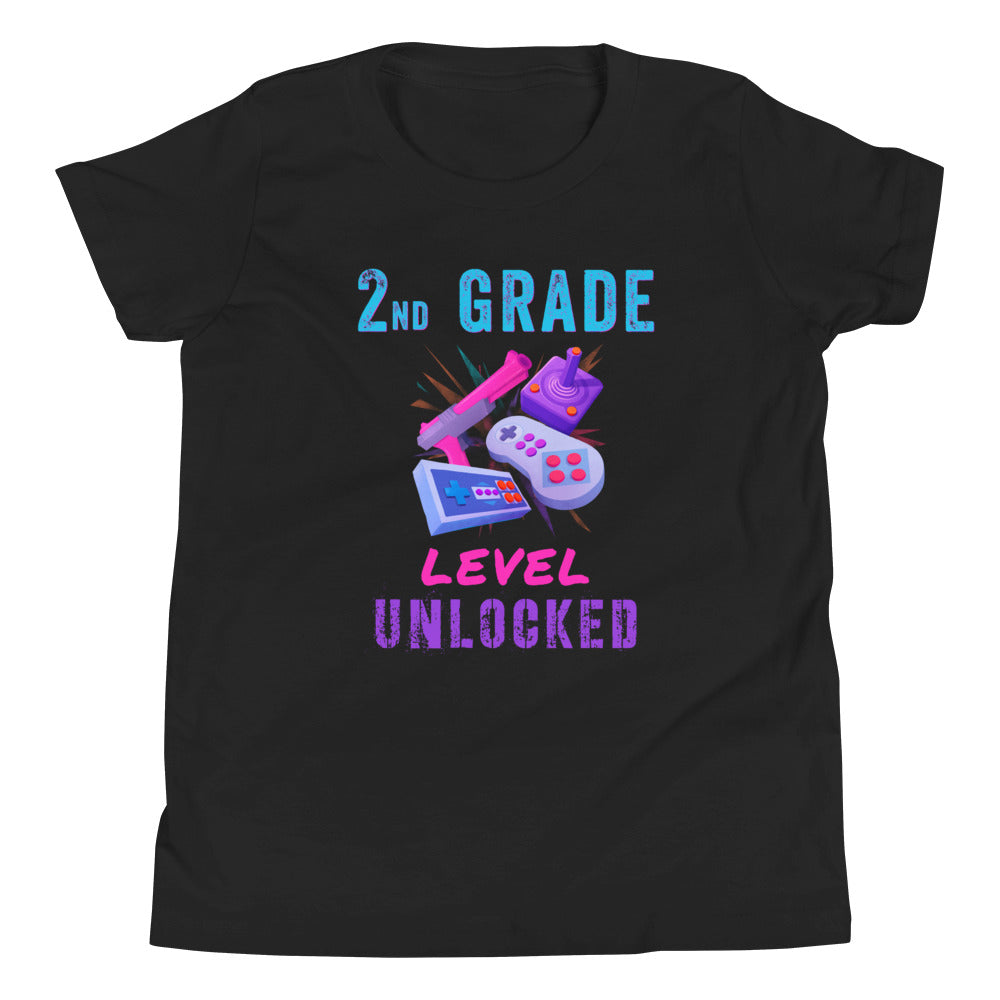 Level Unlocked 2nd Grade Shirt For Boy, Back To School Shirt, Second Grade Tee, Gaming Lovers Kid Shirt, Gift For Kids, First Day Of School - Madeinsea©