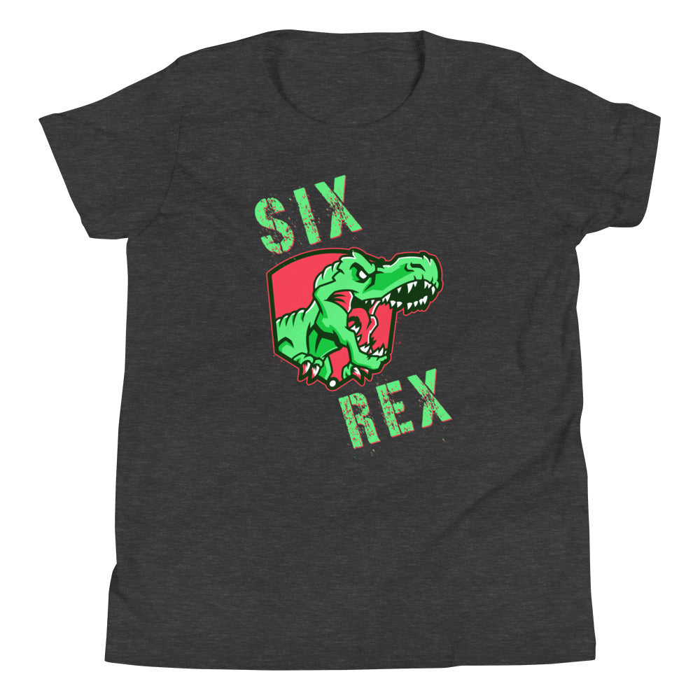SIX Rex, 6th Birthday Boy, 6th Birthday Shirt Boy, Dinosaur Birthday Shirt, TRex Shirt, 6th dinosaur birthday, T-rex birthday party tee - Madeinsea©