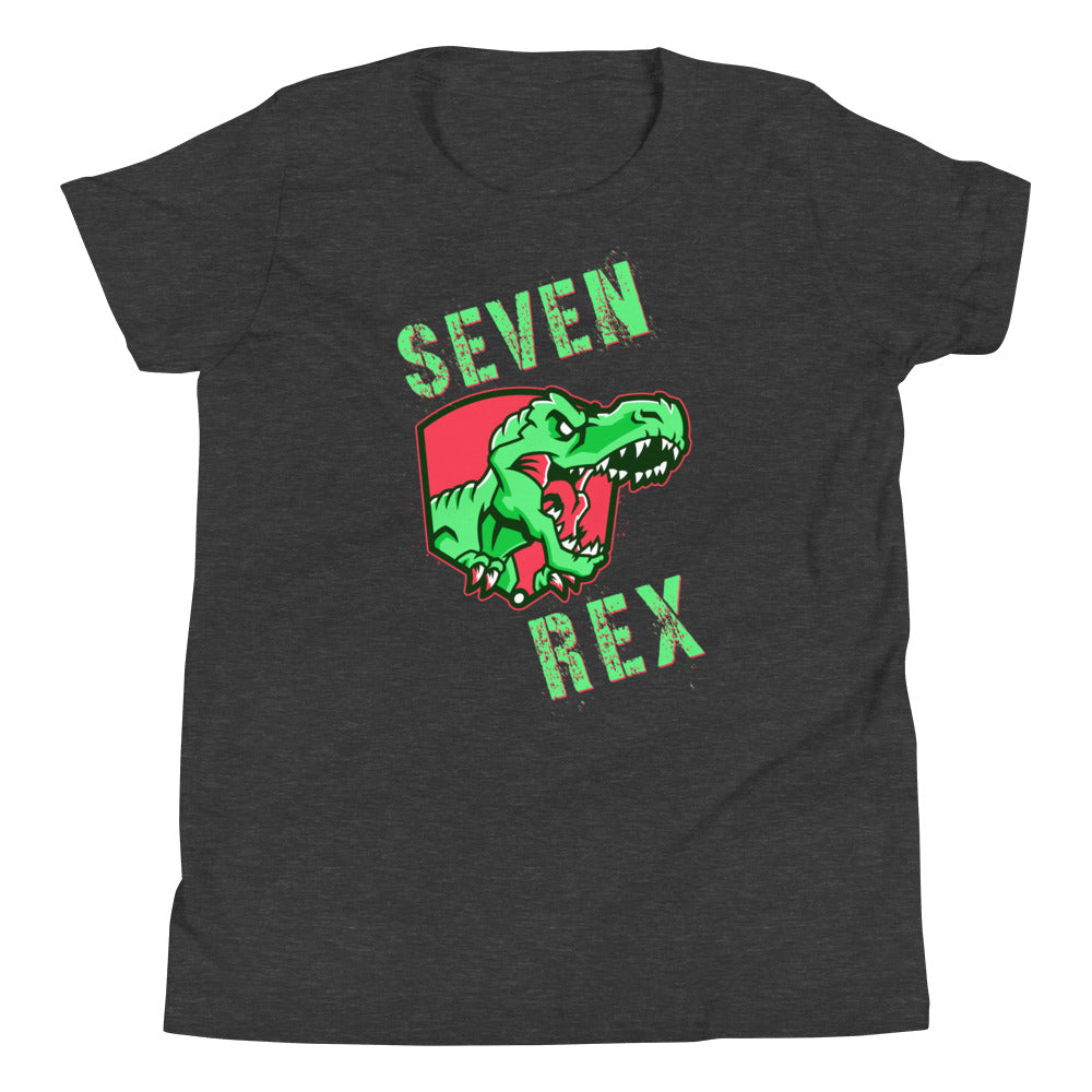 Seven Rex, 7th Birthday Boy, 7th Birthday Shirt Boy, Dinosaur Birthday Shirt, TRex Shirt, 7th dinosaur birthday, T-rex birthday party tee - Madeinsea©