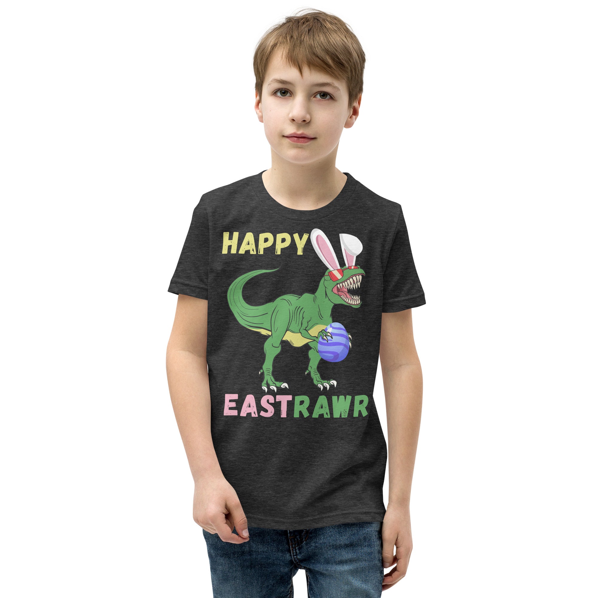 Boys Easter Shirt, Happy EastRawr, Easter Dinosaur Shirt, Easter Dino Shirt for Boys, Funny Dino Kids Tshirt, Boys Easter Gift, Easter T Rex