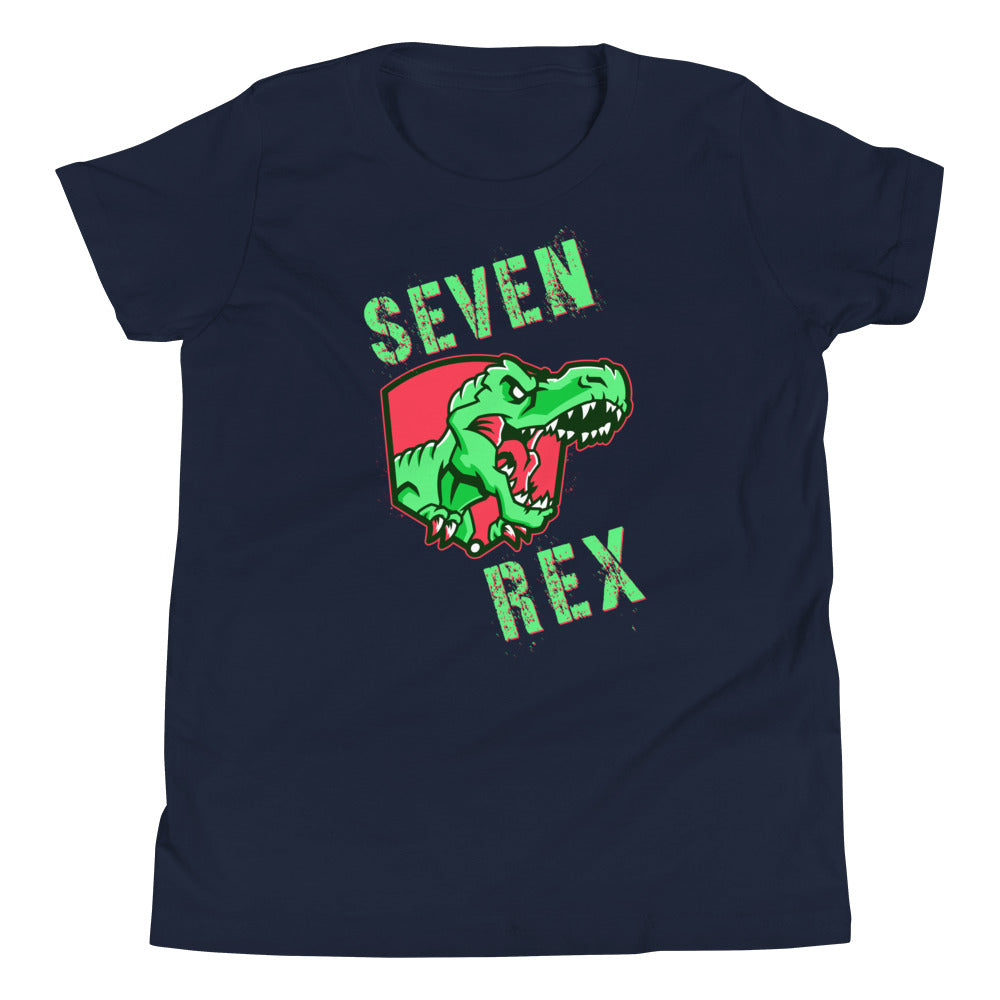 Seven Rex, 7th Birthday Boy, 7th Birthday Shirt Boy, Dinosaur Birthday Shirt, TRex Shirt, 7th dinosaur birthday, T-rex birthday party tee - Madeinsea©