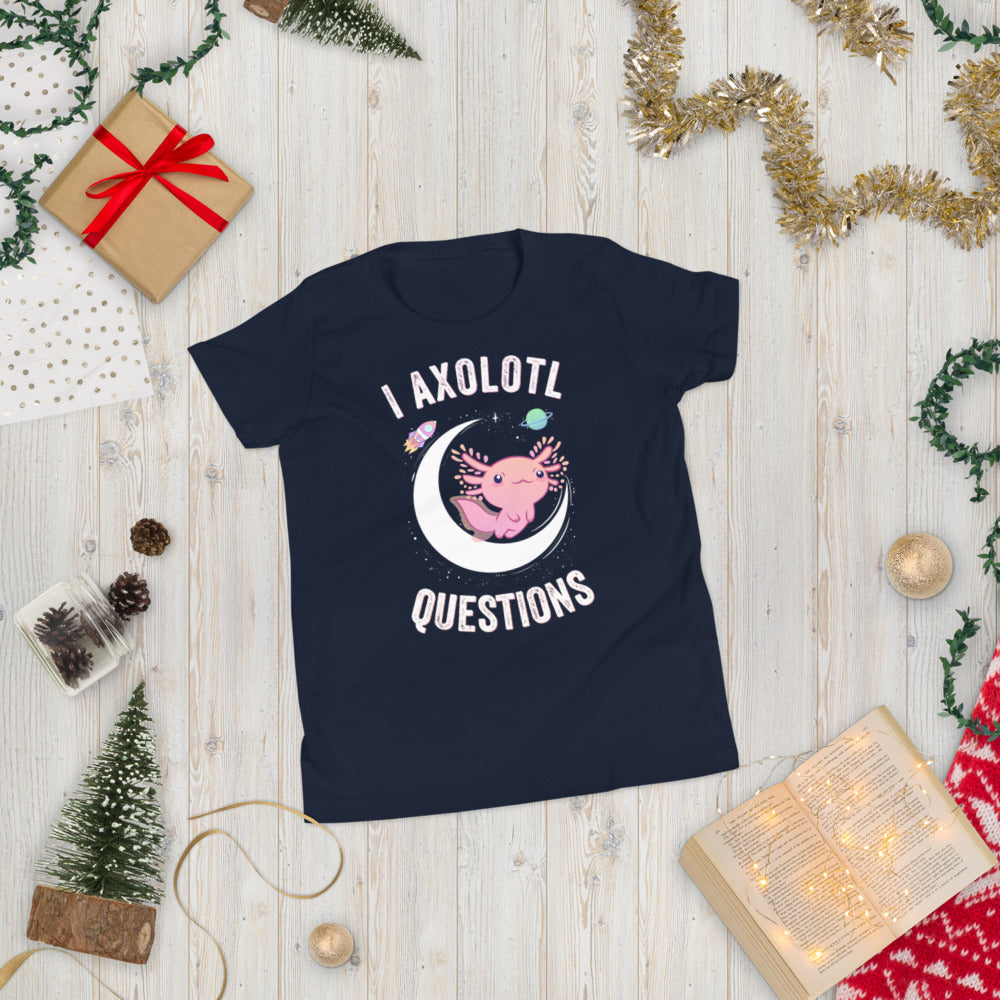 I axolotl questions, Axolotl Fish Kids Shirt, Axolotl Lover Gift, Cute Axolotl Shirt, Axolotl Kids Shirt, Animal Lover Shirt, Mexican fish