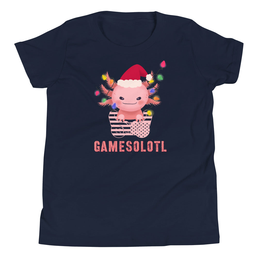 Gamesolotl T-Shirt, Axolotl Gaming Kids Shirt, Mexican walking fish Youth Shirt, Video Games Kids T-Shirt - Madeinsea©