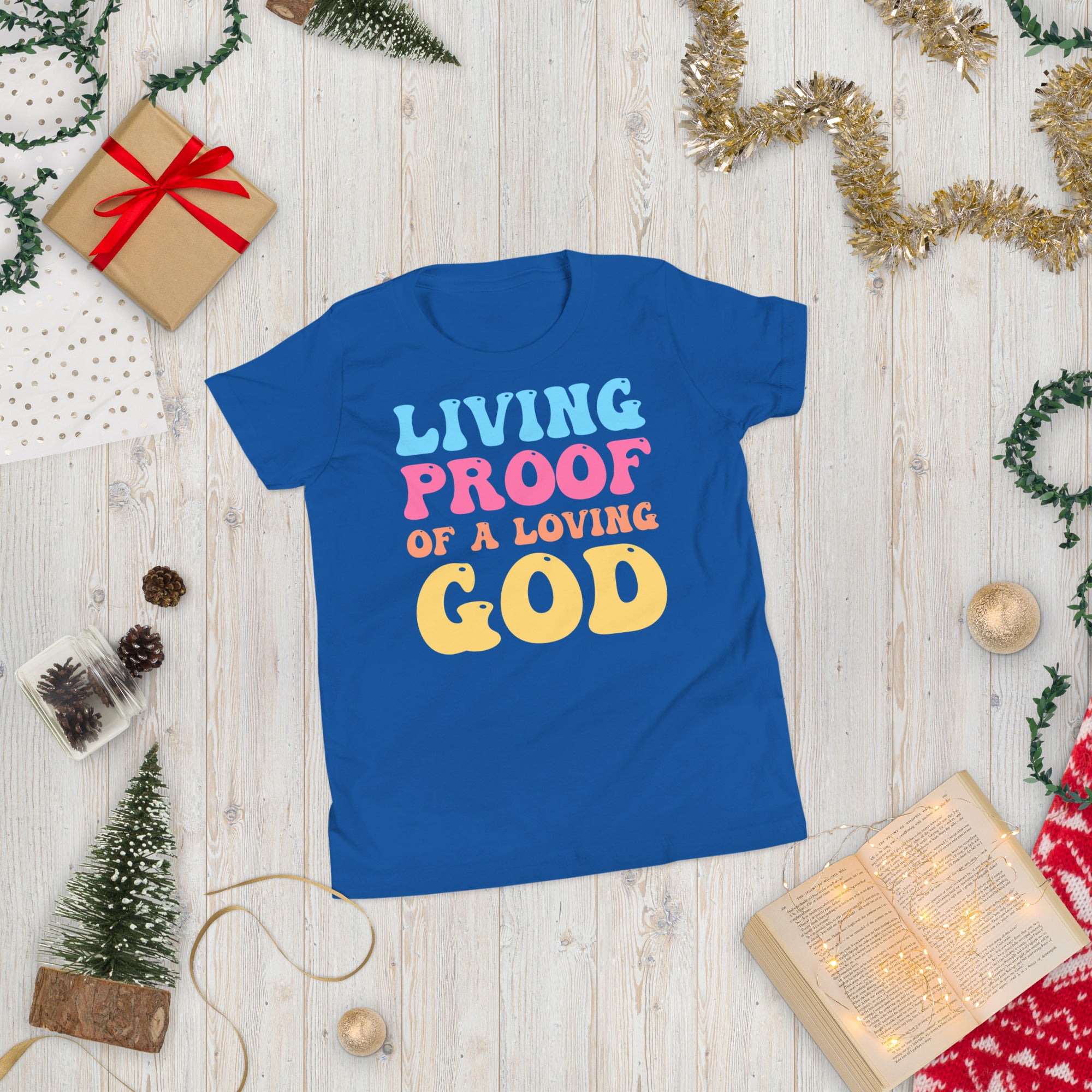 Living Proof Of A Loving God Kids Shirt, Aesthetic Christian Youth TShirt, Boys Girls Religious T Shirt, Bible Verse Shirts, Christian Gift - Madeinsea©