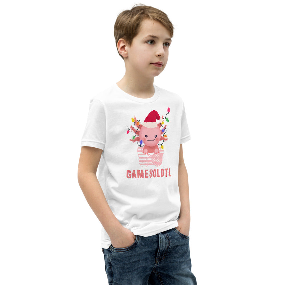 Gamesolotl T-Shirt, Axolotl Gaming Kids Shirt, Mexican walking fish Youth Shirt, Video Games Kids T-Shirt - Madeinsea©